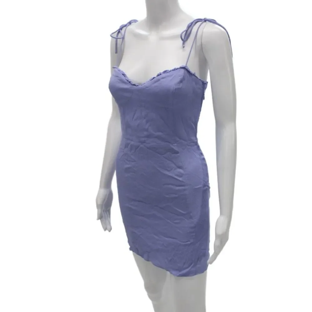Wilfred Women Bodycon Mini Dress Purple Tie Sleeveless Knee Length Size 6